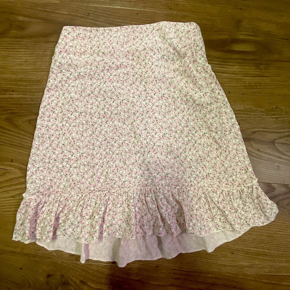 Light Pink Floral Brandy Melville Skirt